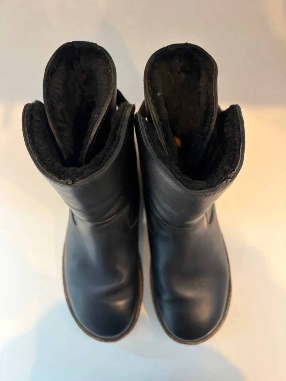 Birkenstock Uppsala Shearling Black Leather Boots - 40 EU (9 - 9.5 US)